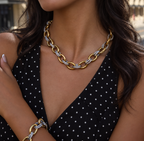 Chunky  Necklace Two Tone