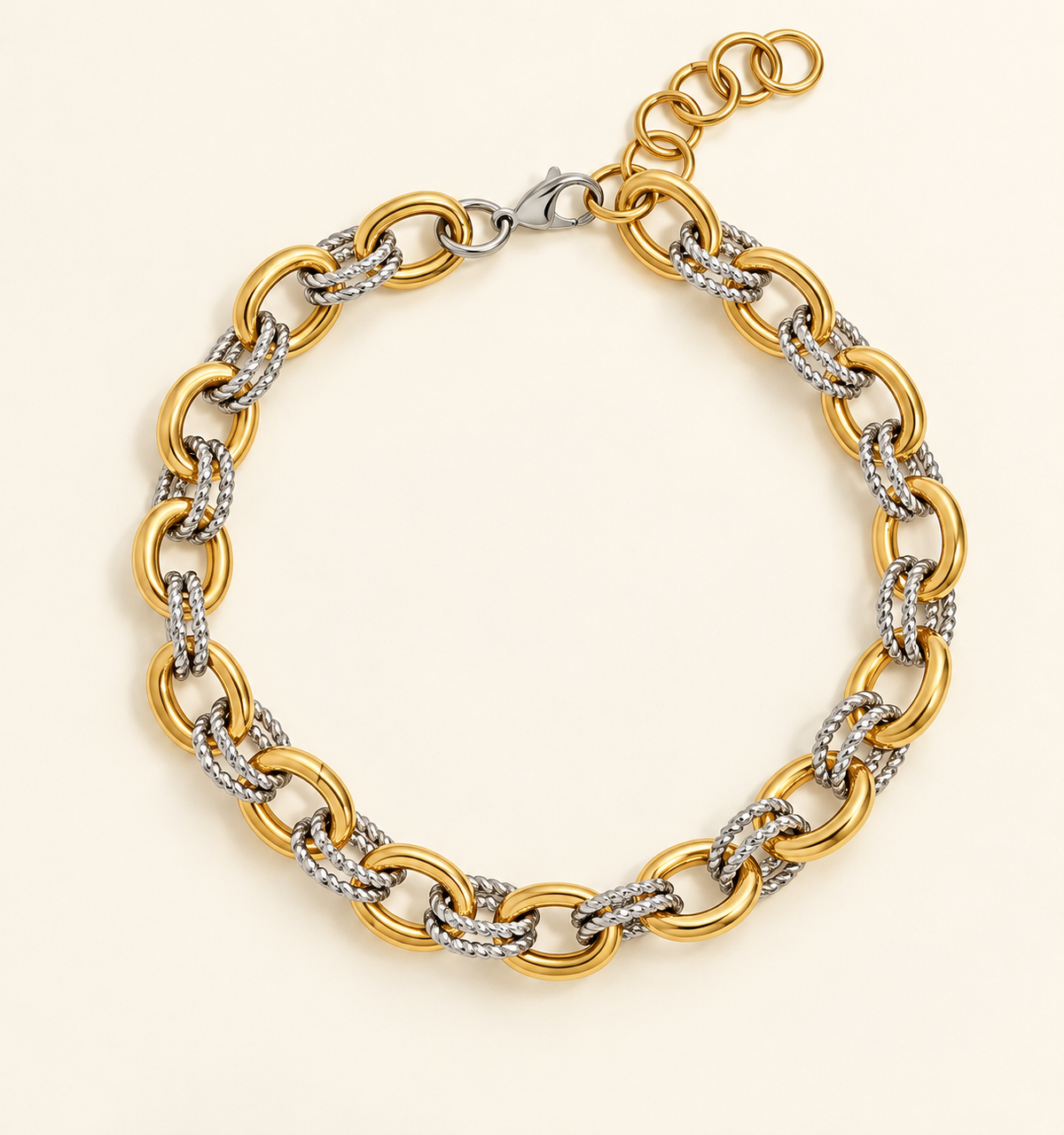 Chunky  Necklace Two Tone